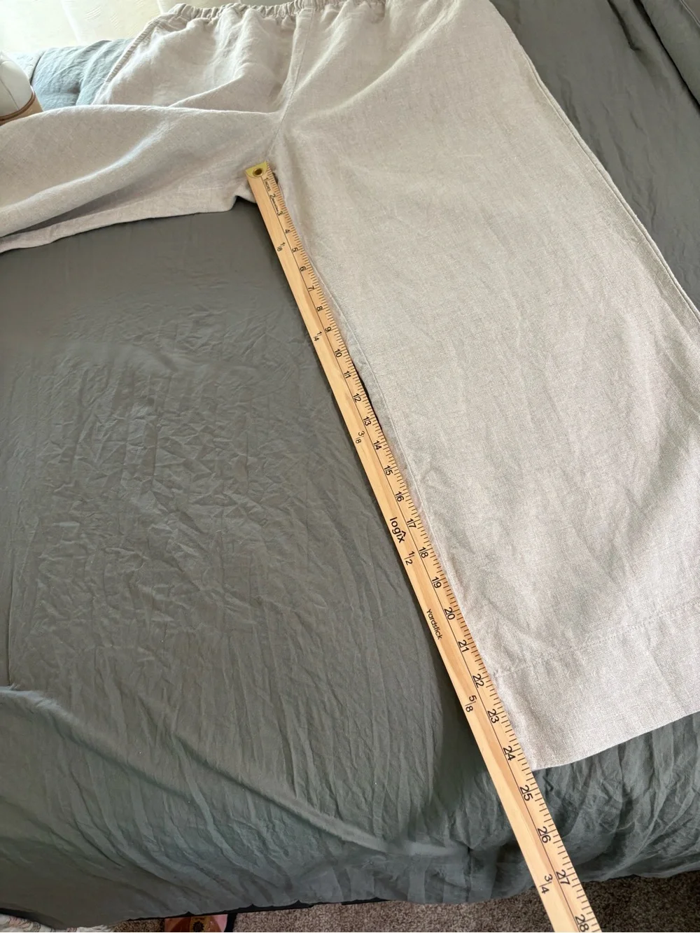 J. Jill Linen Familiar Fit At Waist Wide Leg Pants. Size Medium.